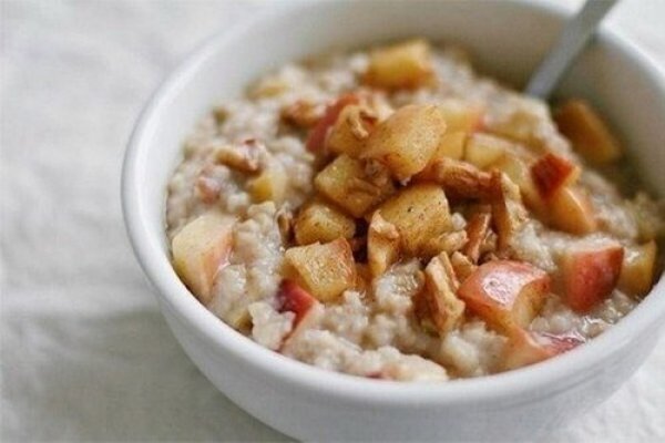 Рецепт с яблоками и сливками