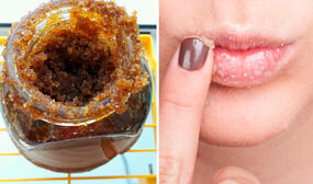 скраб для губ из меда и сахара