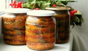 Баклажаны на зиму в медовой заливке