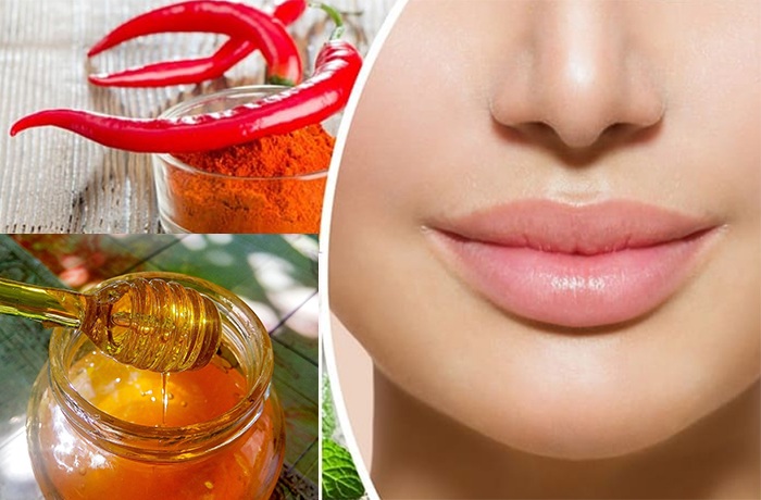 С эффектом увеличения губ