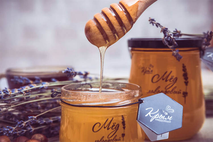 Лавандовый мед в банке