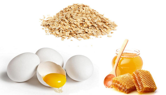 Универсальная маска: овсянка, мед, желток